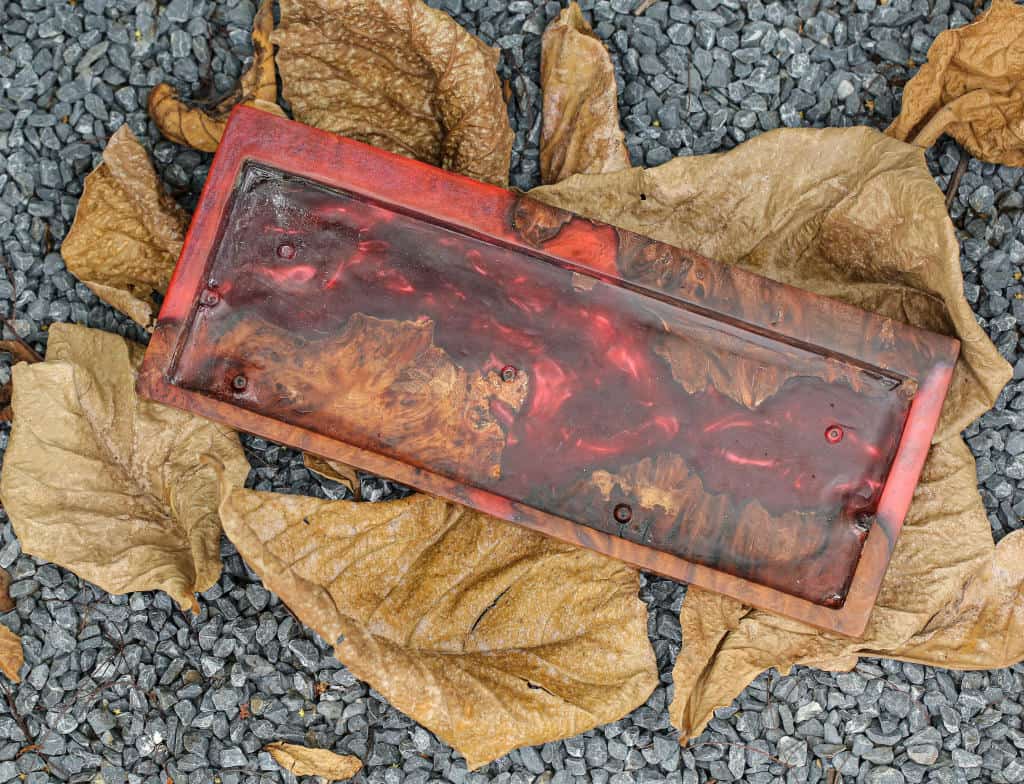 Red Resin and Wood Keyboard Case 7 Red Resin and Wood Keyboard Case