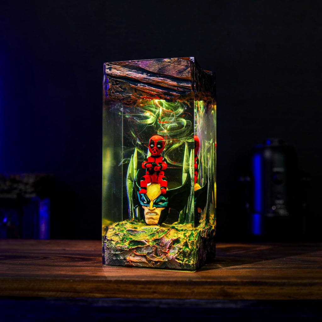 Deadpool VS Wolverine Night Light 7 Deadpool Epoxy Lamp