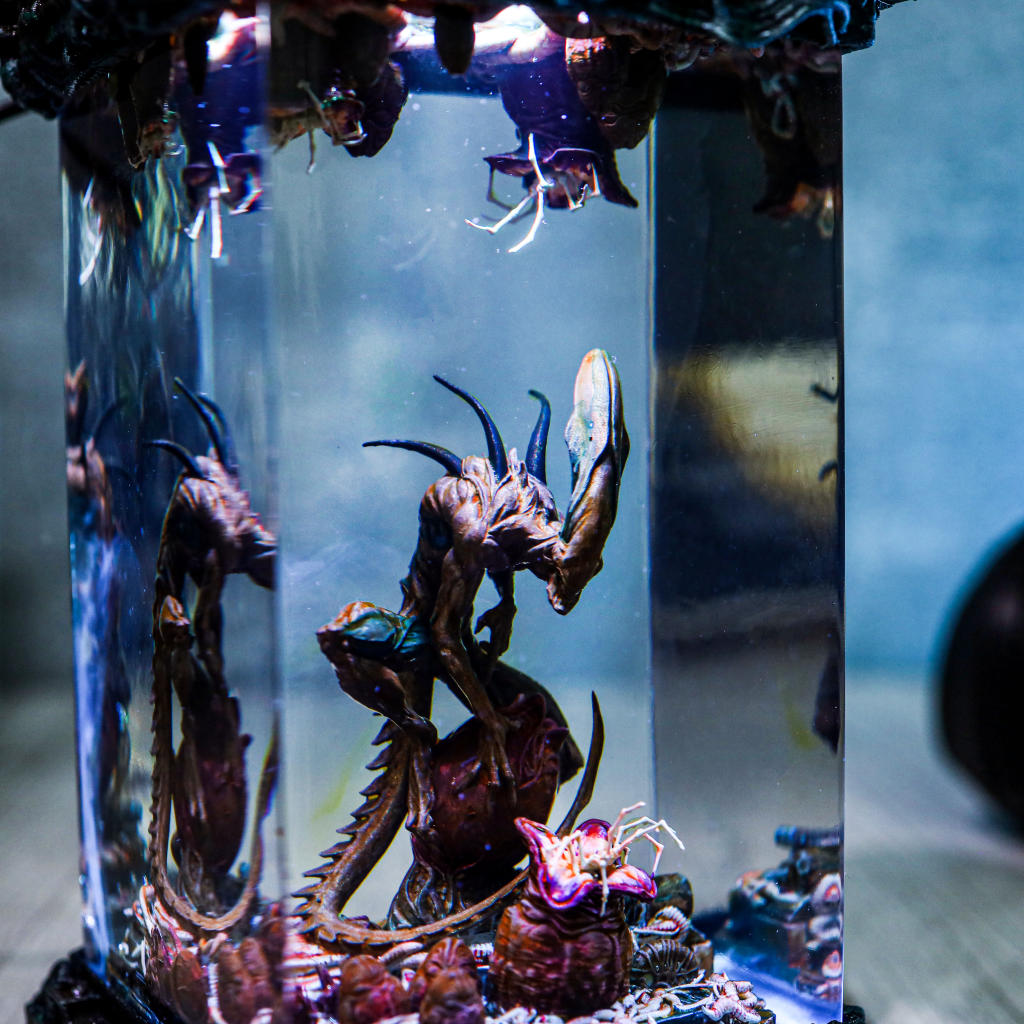 Xenomorph Vs Predator Diorama Lamp 17 Alien Xenomorph Star War Lamp Ver 4