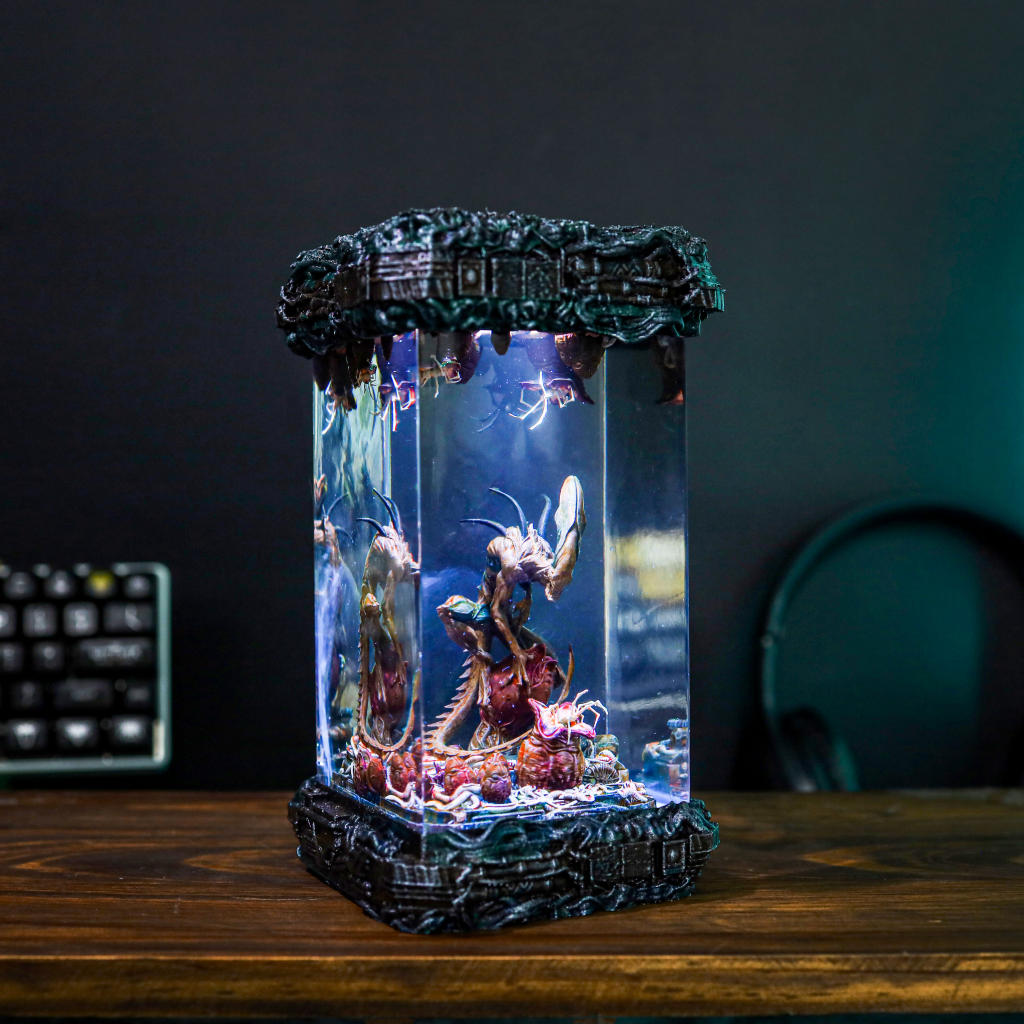 Xenomorph Vs Predator Diorama Lamp 14 Alien Xenomorph Star War Lamp Ver 4