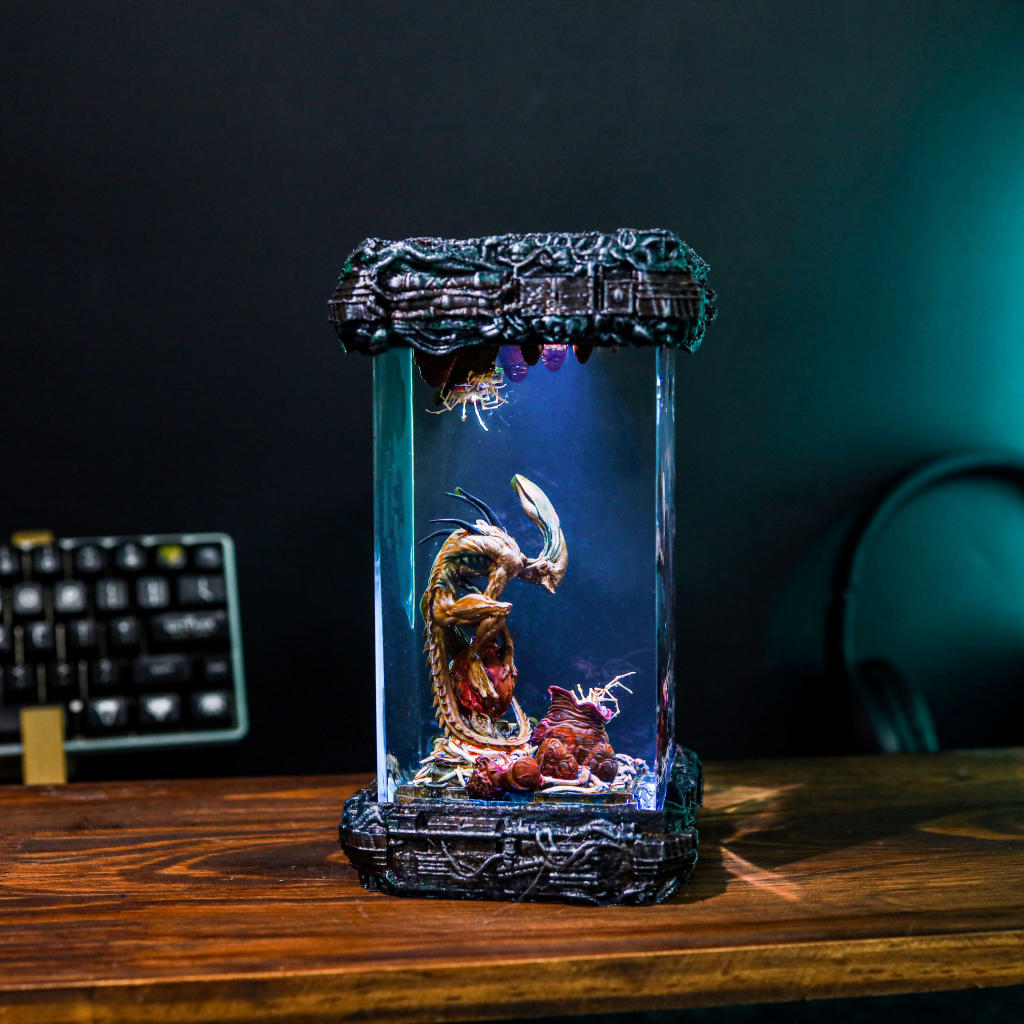 Xenomorph Vs Predator Diorama Lamp 13 Alien Xenomorph Star War Lamp Ver 4