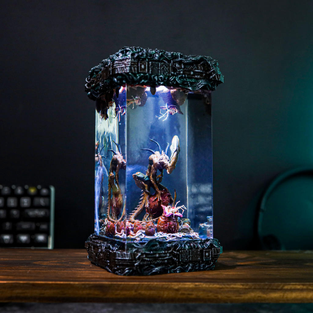 Xenomorph Vs Predator Diorama Lamp 12 Alien Xenomorph Star War Lamp Ver 4