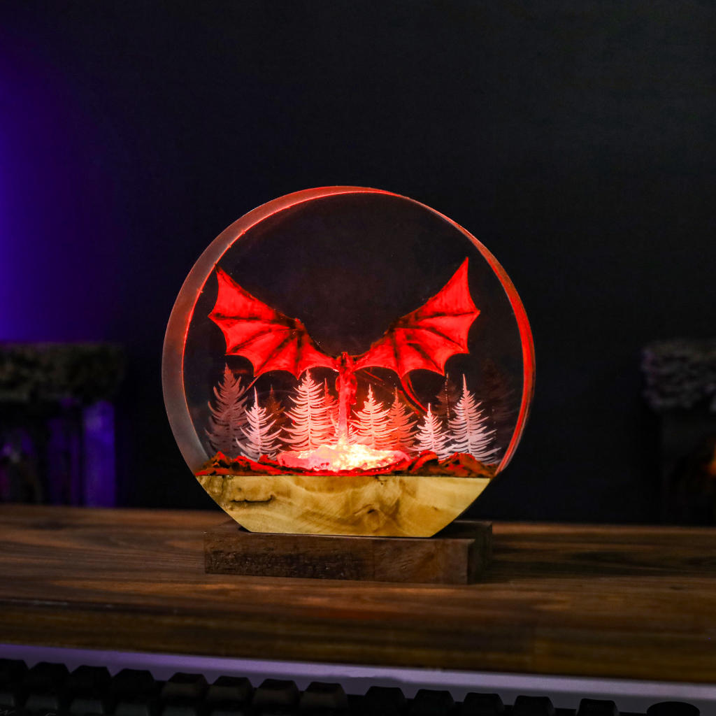 Dragon Breathing Fire Night Lamp 3 Dragon Breathing Fire Night Lamp