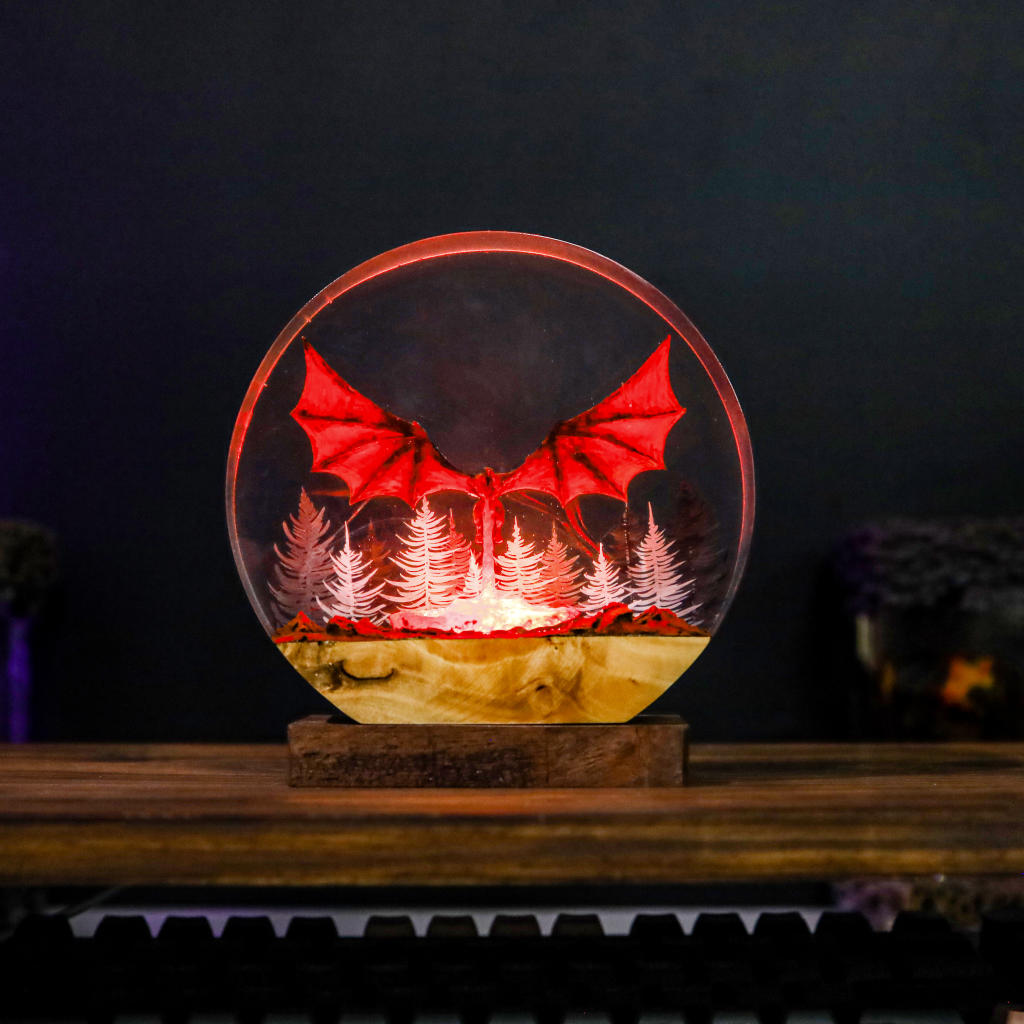 Dragon Breathing Fire Night Lamp 6 Dragon Breathing Fire Night Lamp