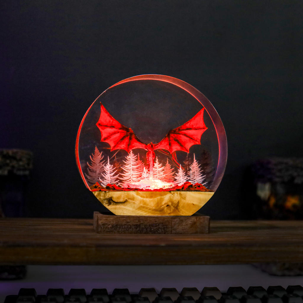 Dragon Breathing Fire Night Lamp 7 Dragon Breathing Fire Night Lamp