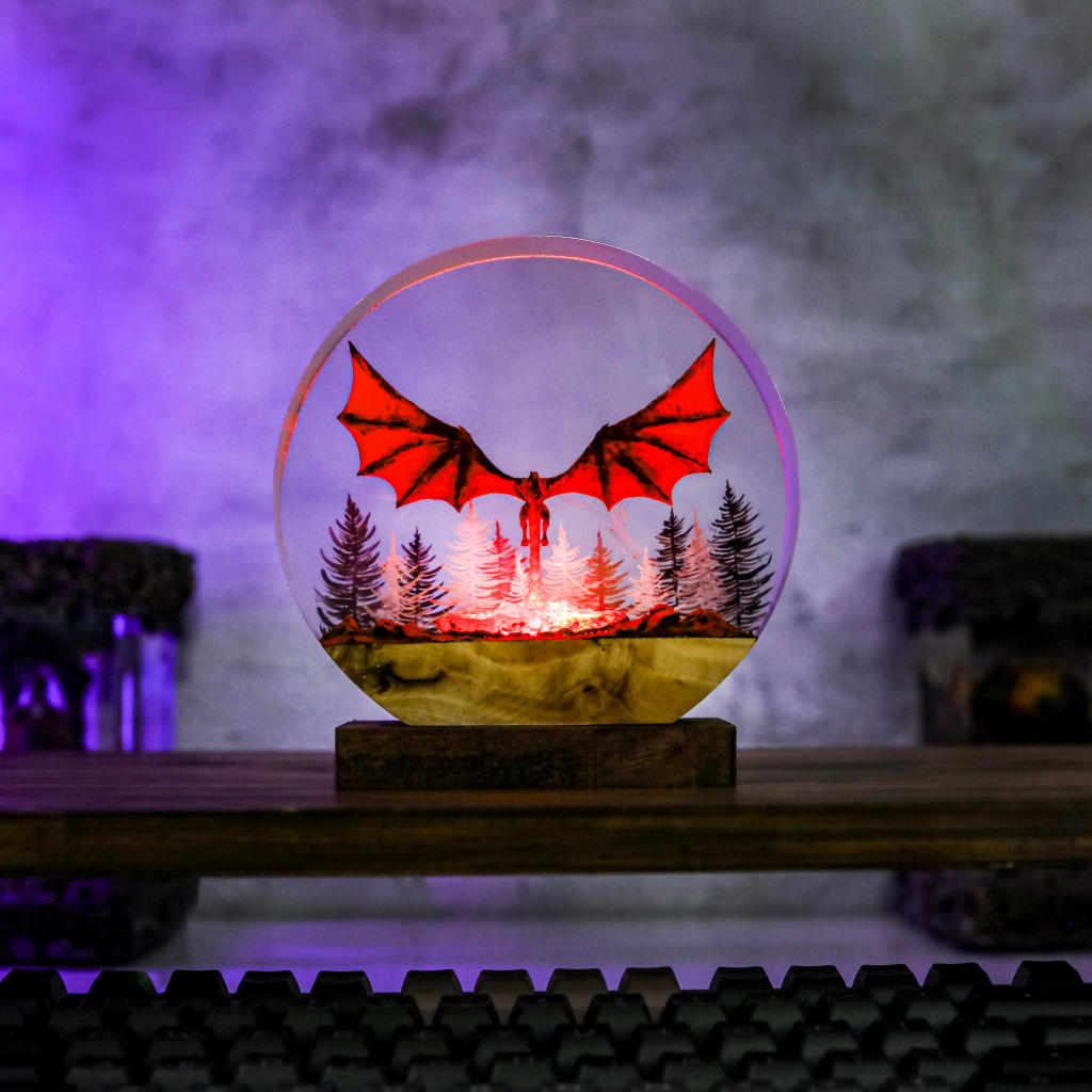 Dragon Breathing Fire Night Lamp 10 Dragon Breathing Fire Night Lamp