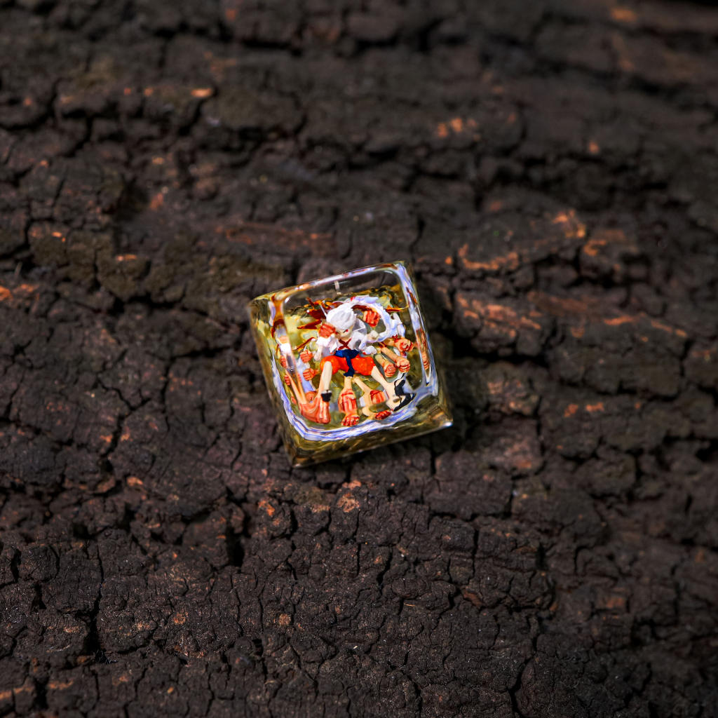 Luffy One Piece White Hair Artisan Keycap 13 Luffy One Piece White Hair Artisan Keycap