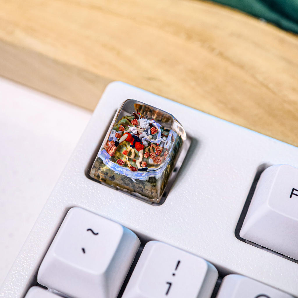 Luffy One Piece White Hair Artisan Keycap 15 Luffy One Piece White Hair Artisan Keycap