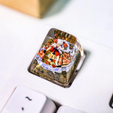 Luffy One Piece White Hair Artisan Keycap