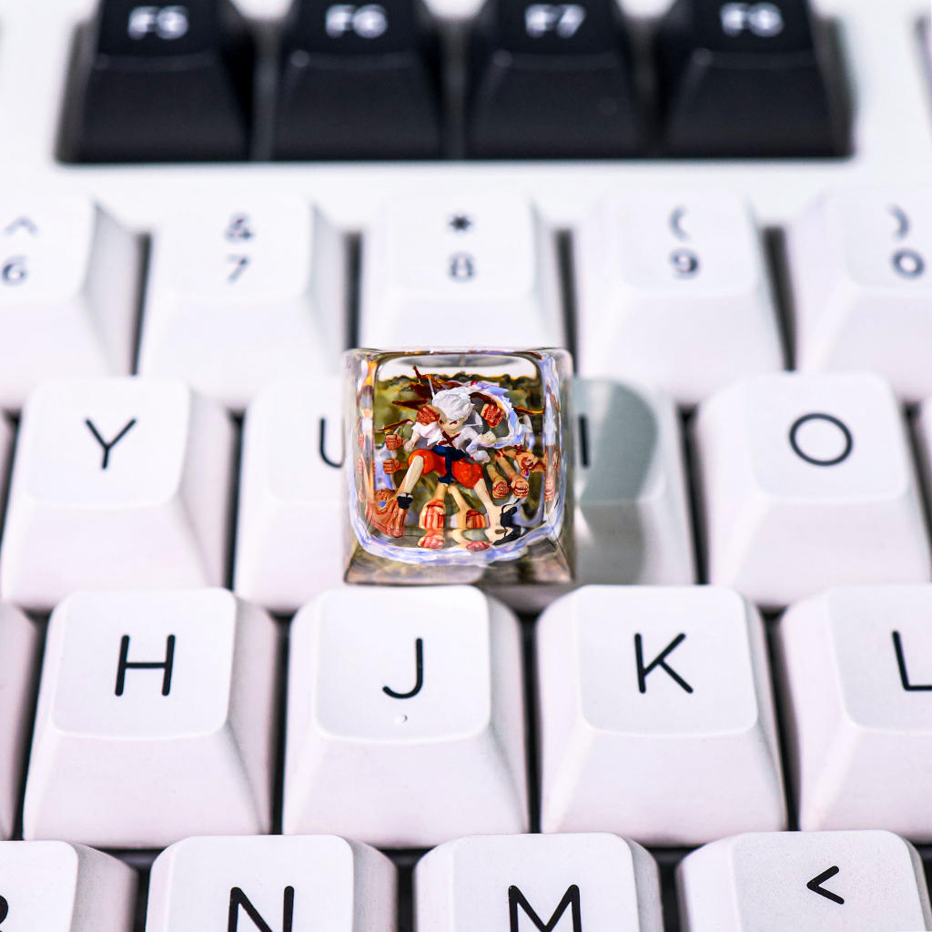 Luffy One Piece White Hair Artisan Keycap 7 Luffy One Piece White Hair Artisan Keycap
