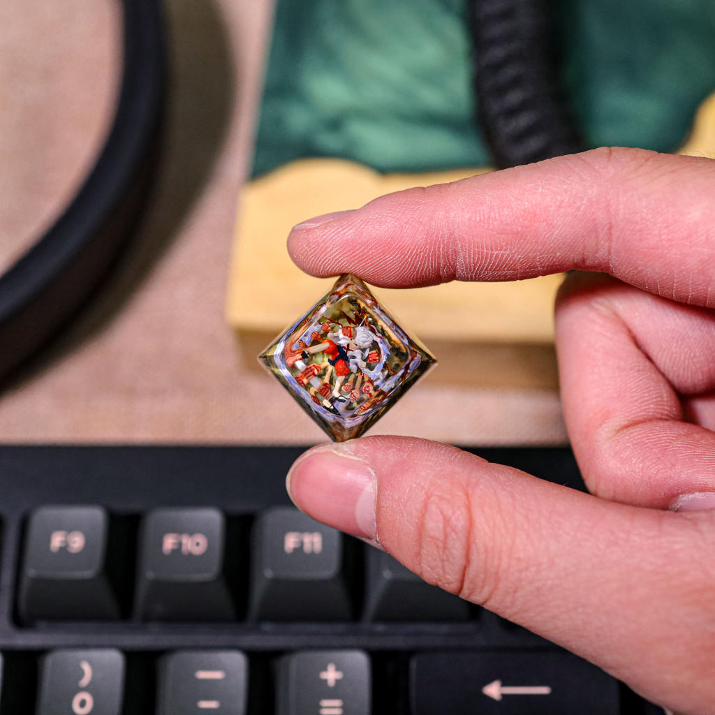 Luffy One Piece White Hair Artisan Keycap 8 Luffy One Piece White Hair Artisan Keycap