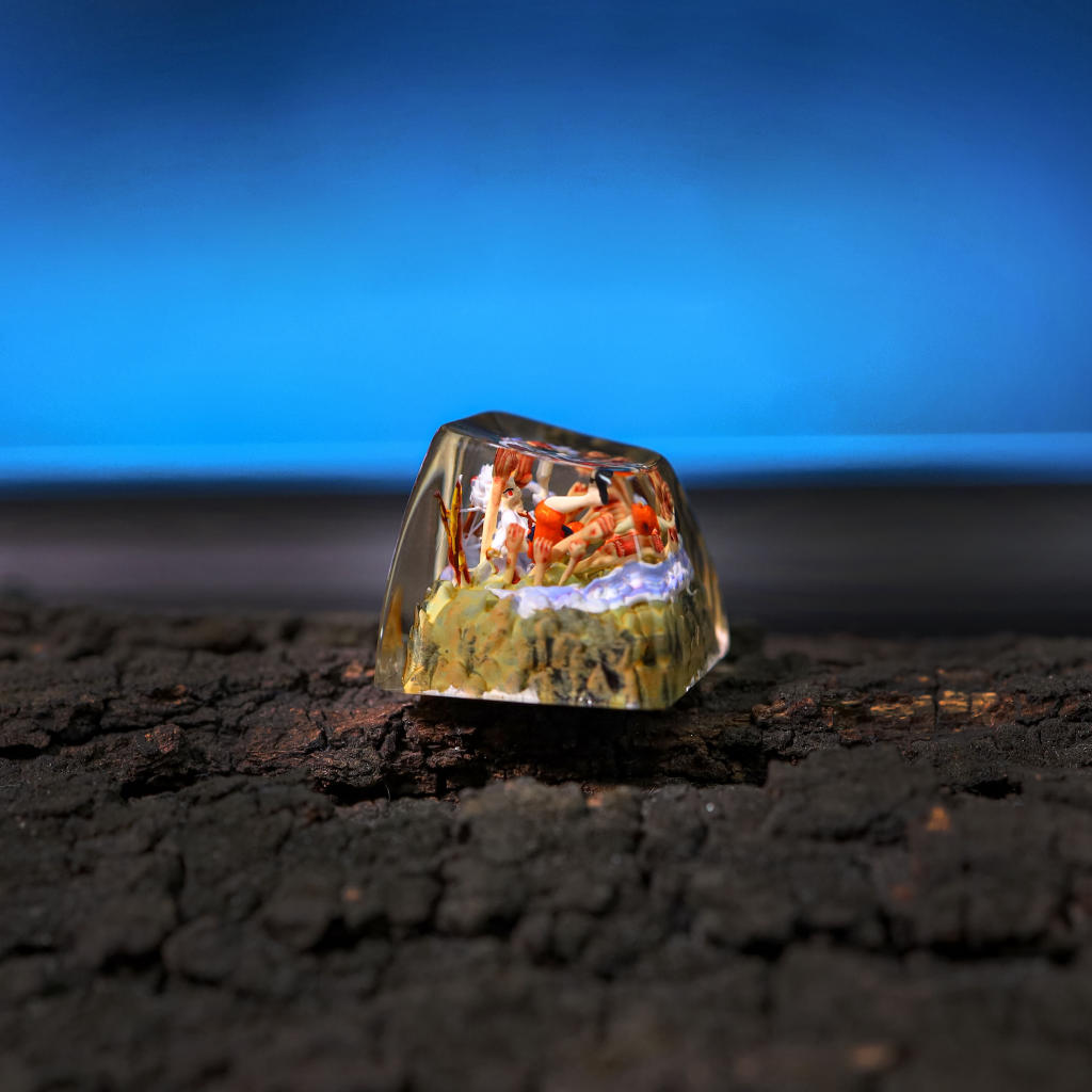 Luffy One Piece White Hair Artisan Keycap 10 Luffy One Piece White Hair Artisan Keycap