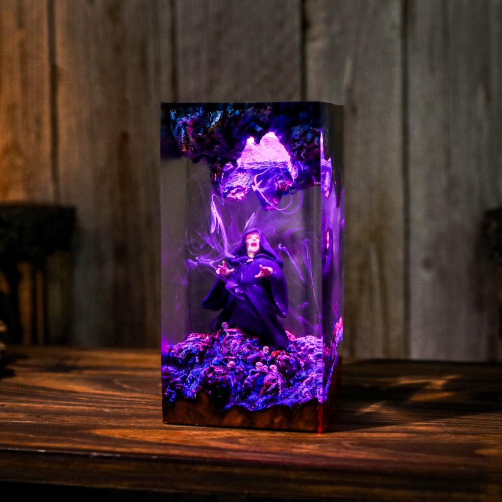 Wizard Casting a Spell Night Lamp 2 Wizard Casting a Spell Night Lamp