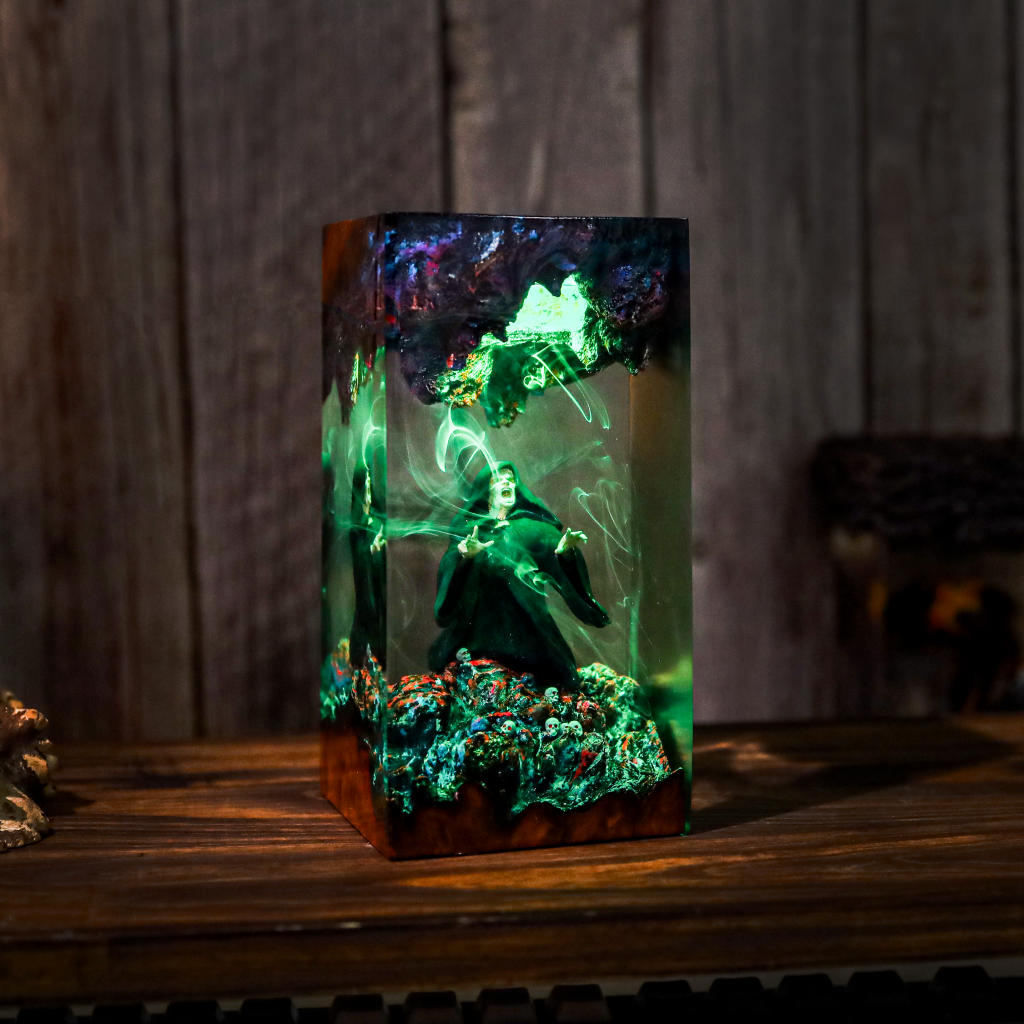 Wizard Casting a Spell Night Lamp 3 Wizard Casting a Spell Night Lamp