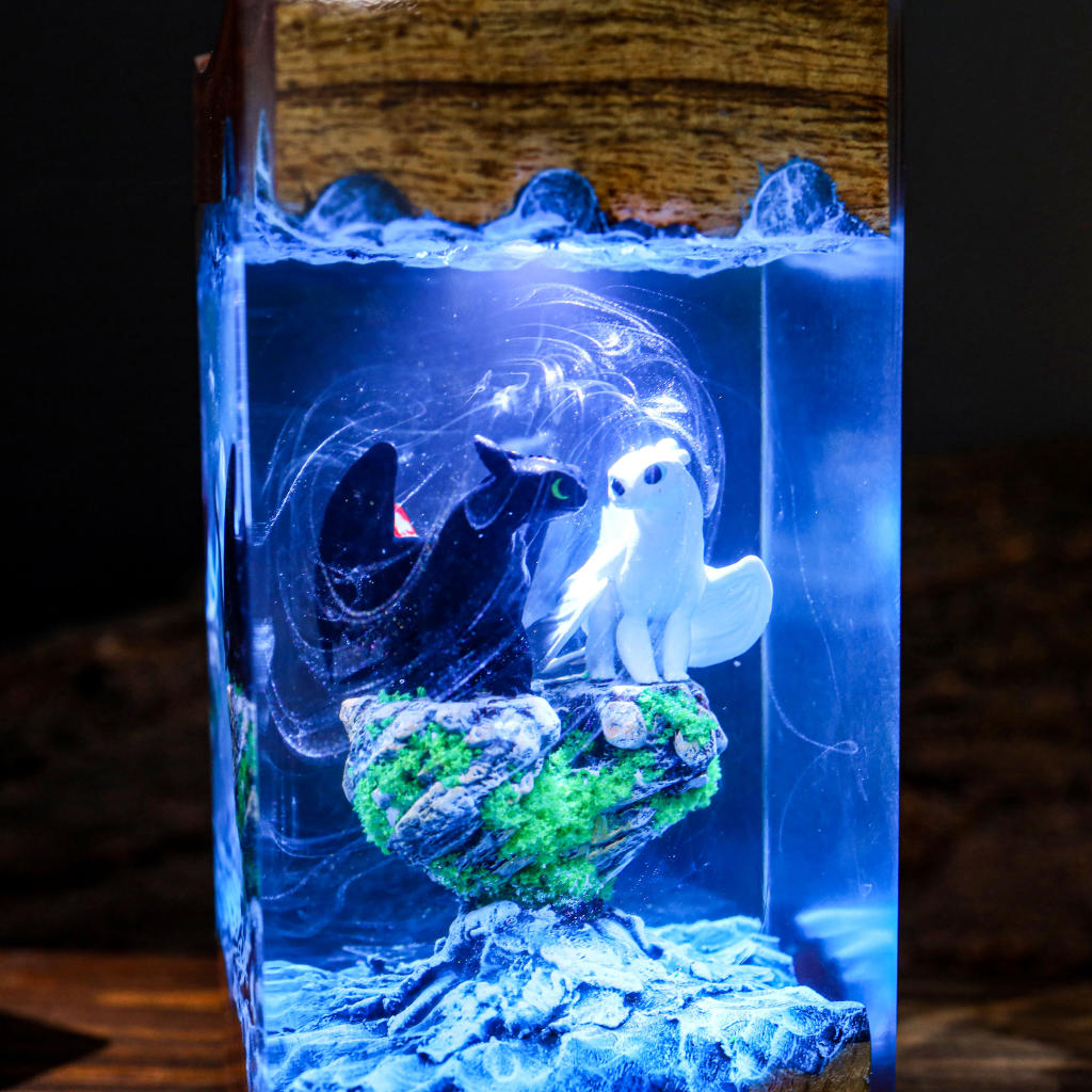 Toothless and Light Fury Lamp Ver 4 3 Toothless and Light Fury Lamp Ver 4