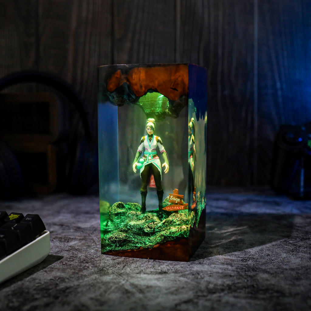 Valorant Sage Epoxy Night Light 5 Valorant Sage Epoxy Night Light