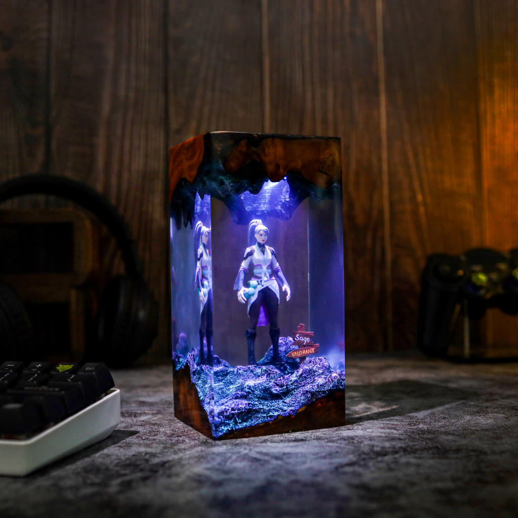 Valorant Sage Epoxy Night Light 4 Valorant Sage Epoxy Night Light