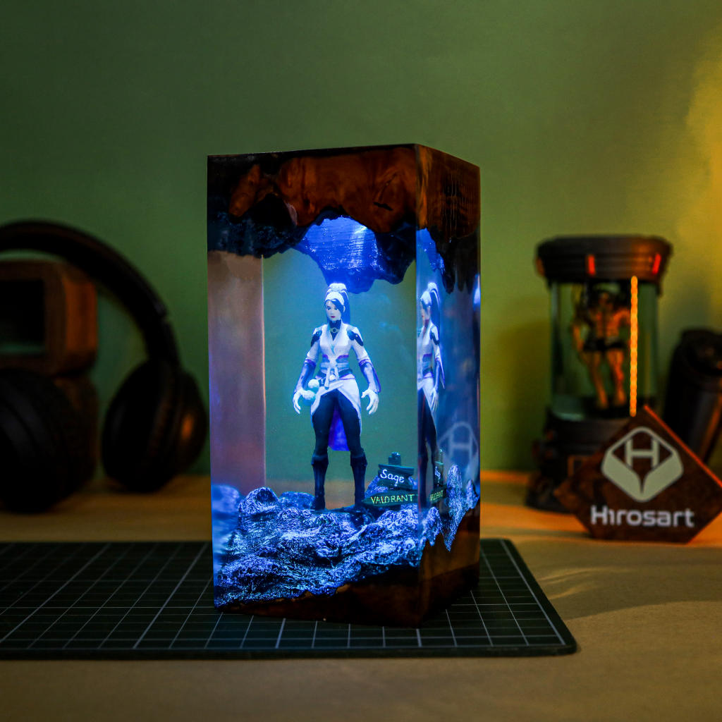 Valorant Sage Epoxy Night Light 3 Valorant Sage Epoxy Night Light