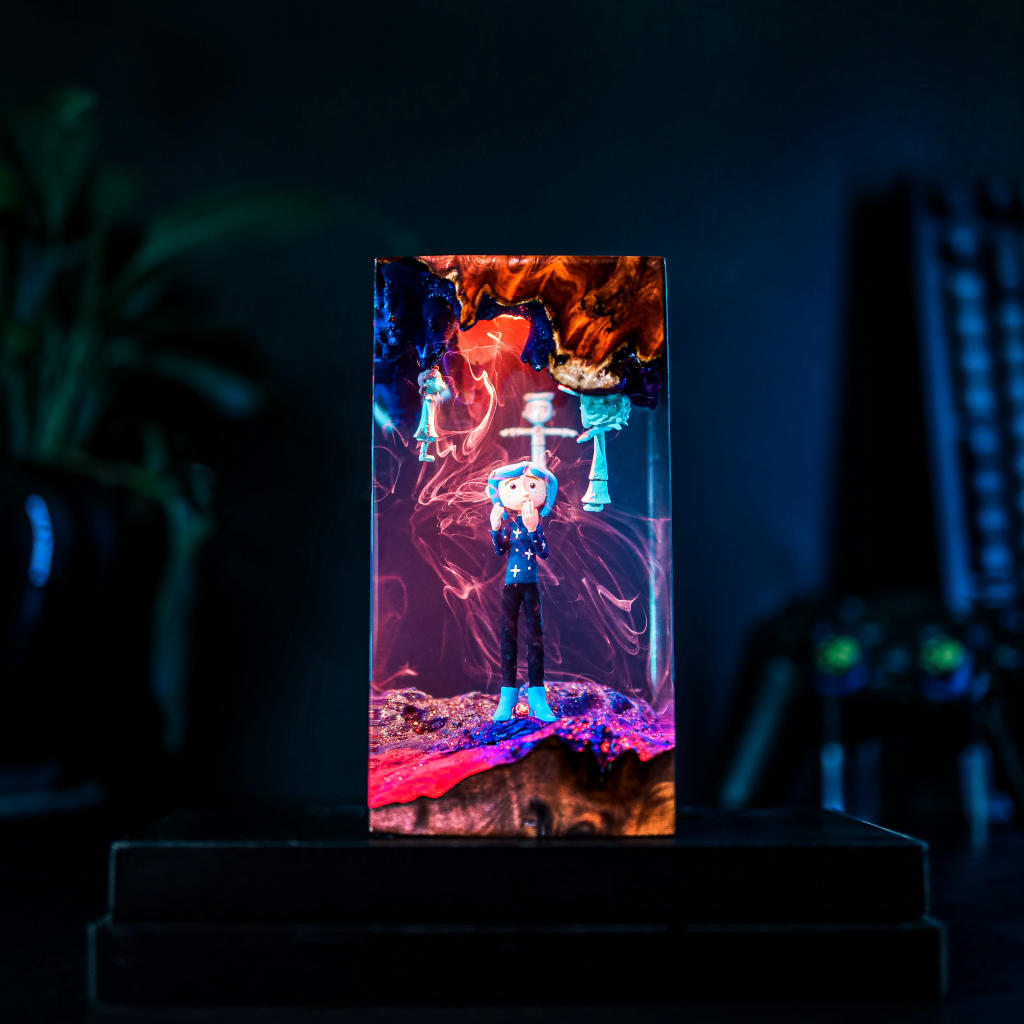 Coraline Epoxy Night Light 15 Coraline Resin Lamp