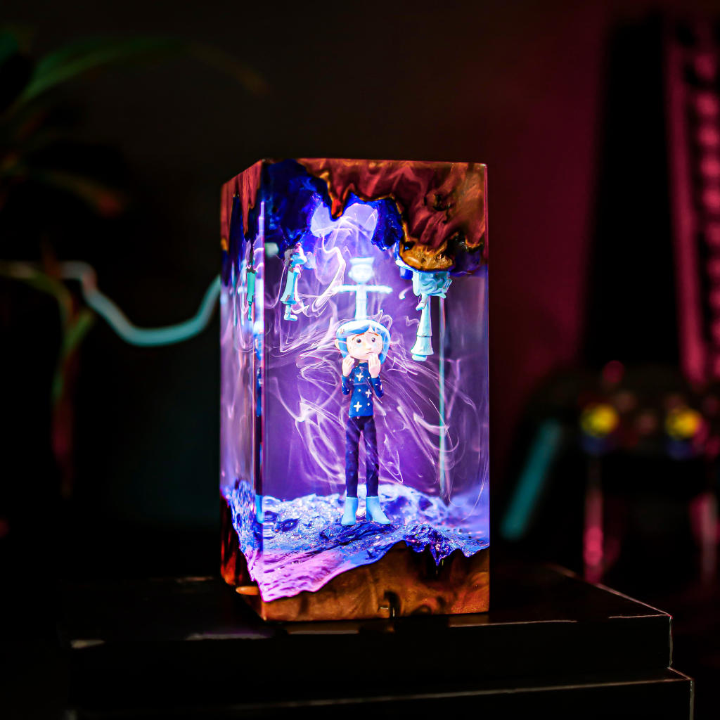 Coraline Epoxy Night Light 16 Coraline Resin Lamp