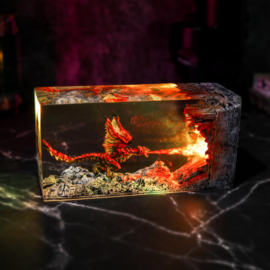 Cuboid Fire Breathing Dragon Night Light 1 Cuboid Fire Breathing Dragon Night Light