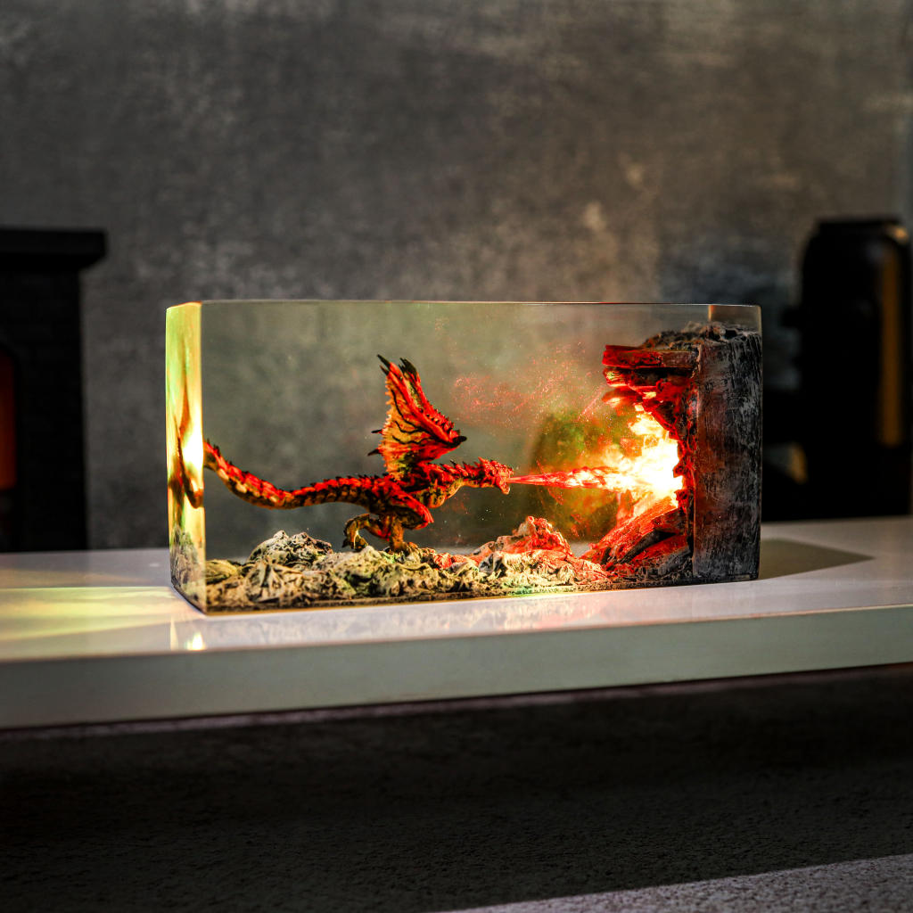 Cuboid Fire Breathing Dragon Night Light 7 Cuboid Fire Breathing Dragon Night Light