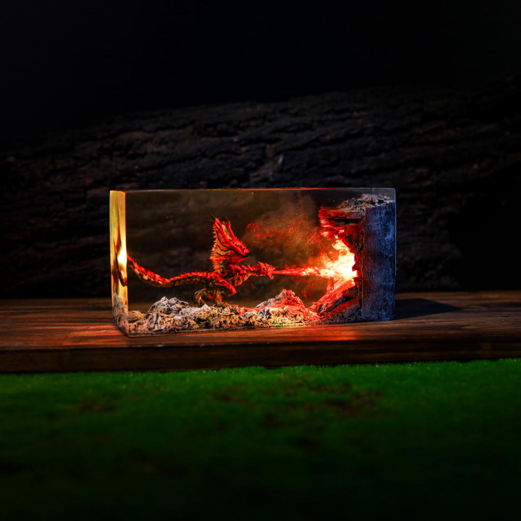 Cuboid Fire Breathing Dragon Night Light 9 Cuboid Fire Breathing Dragon Night Light