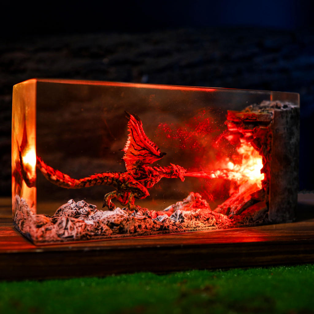 Cuboid Fire Breathing Dragon Night Light 10 Cuboid Fire Breathing Dragon Night Light