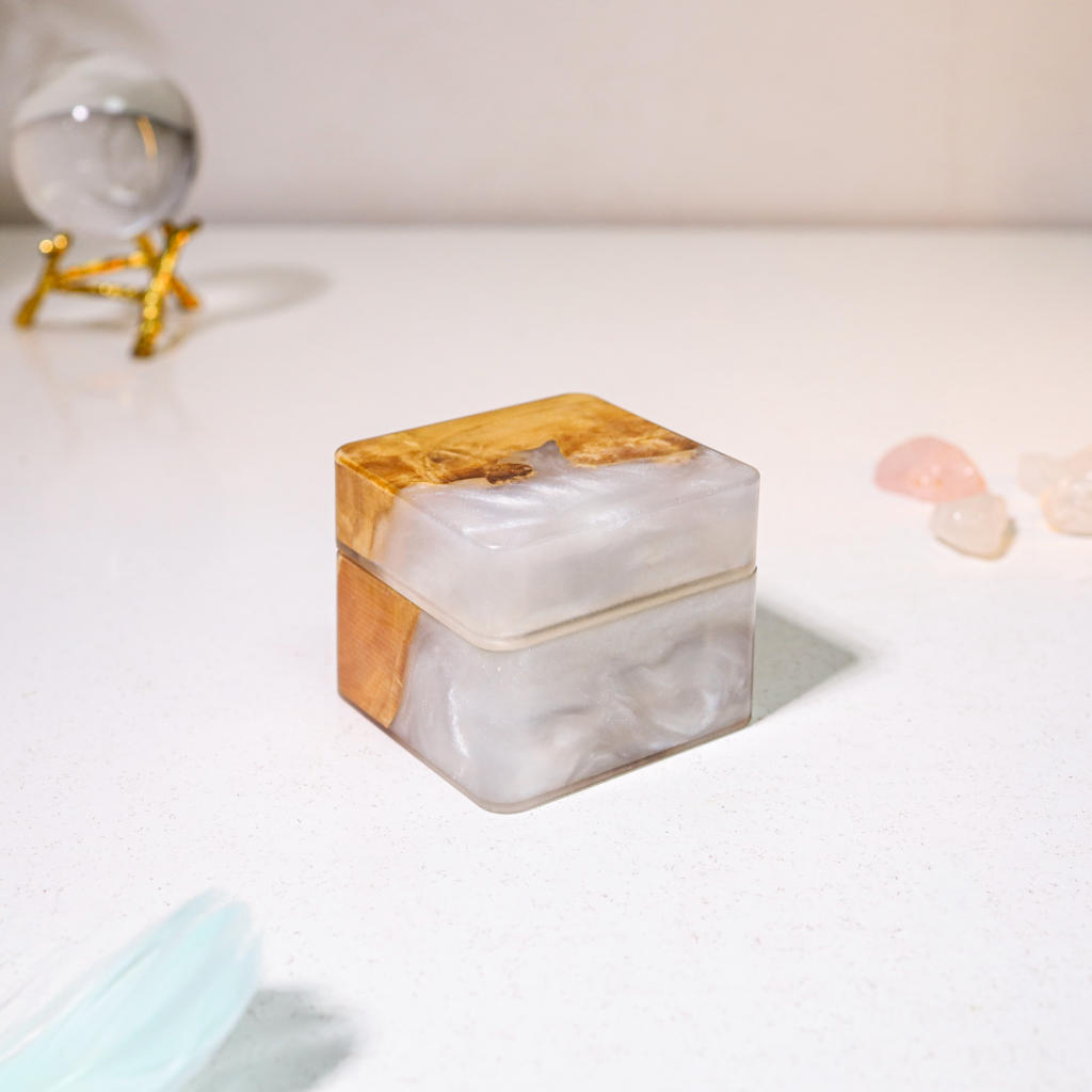 Square Emerald Green Resin Engagement Ring Box 16 Square Teal Green Resin Engagement Ring Box