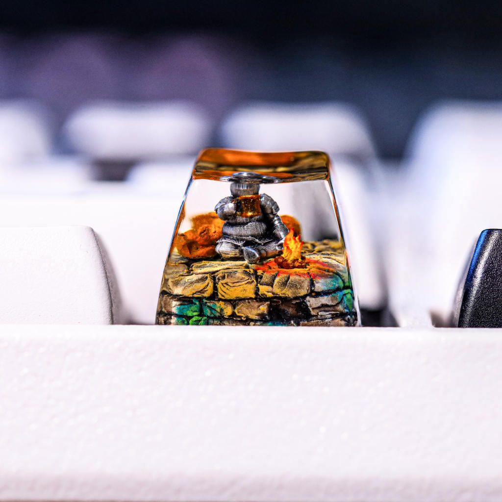 Dark Souls Fire Glowing Sword Keycap 12 Dark Souls Onion Knight Keycap