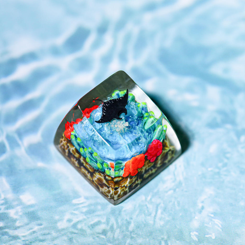 Sea Creature Keycap 10 Manta Ray Coral Reef Keycap