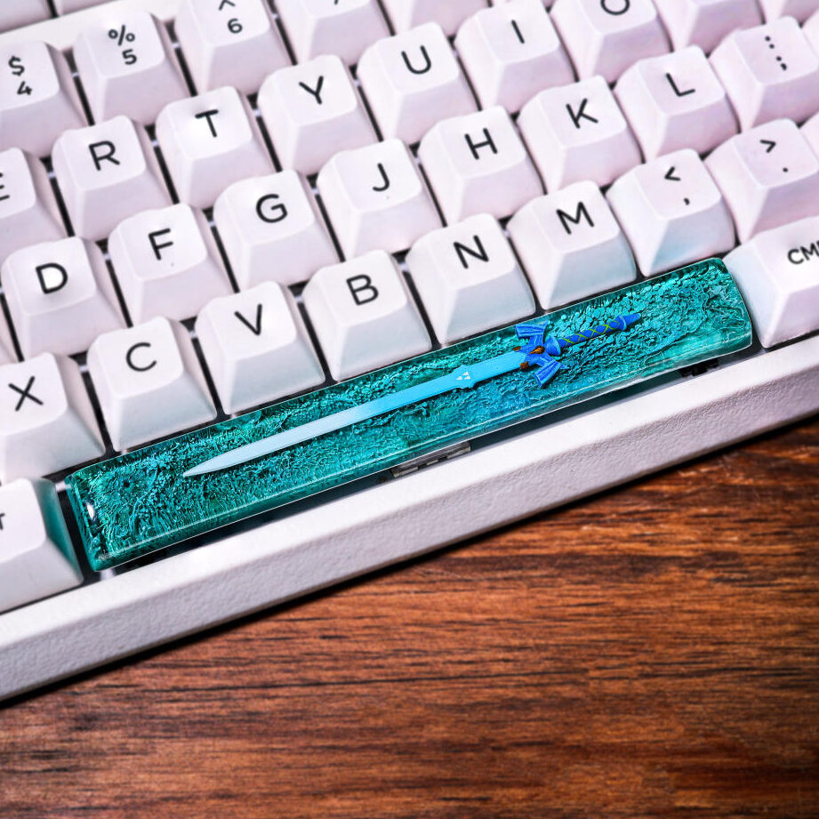 Legend of Zelda Master Sword Spacebar Keycap 1 Legend of Zelda Master Sword Spacebar Keycap
