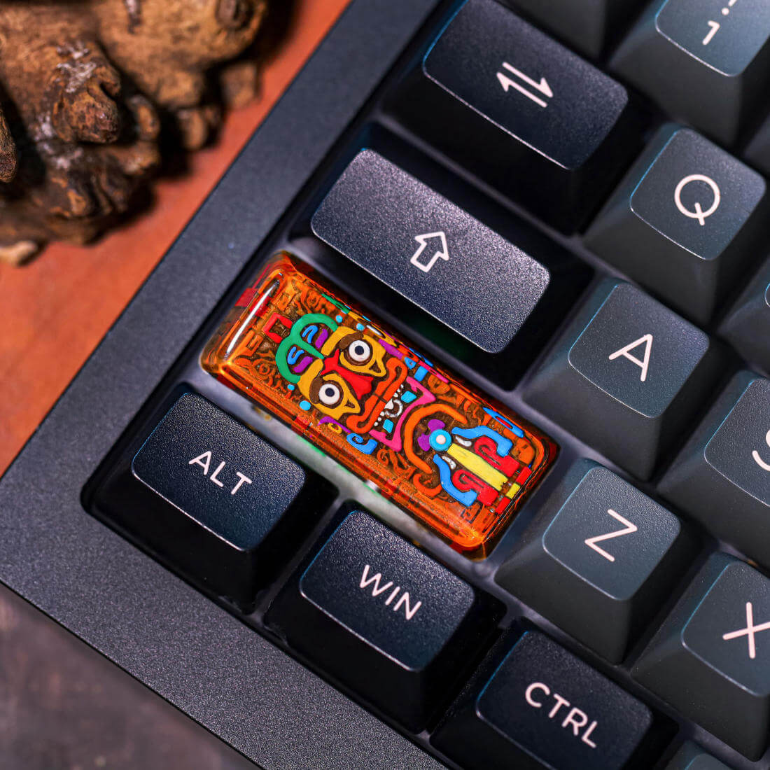 Aztec Totem Artisan Keycap 5 Aztec Totem Shift/Enter Resin Keycap