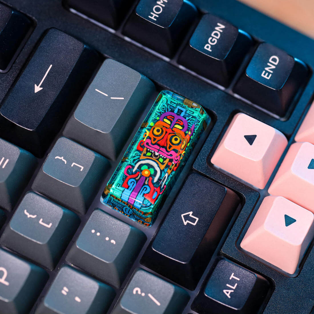 Aztec Totem Artisan Keycap 4 Aztec Totem Shift/Enter Resin Keycap