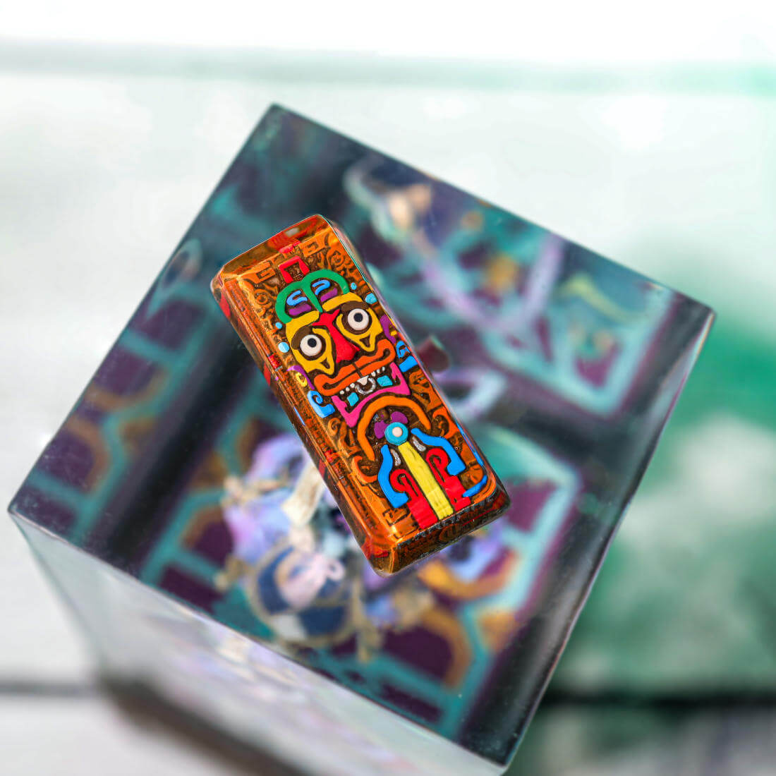 Aztec Totem Artisan Keycap 3 Aztec Totem Shift/Enter Keycap