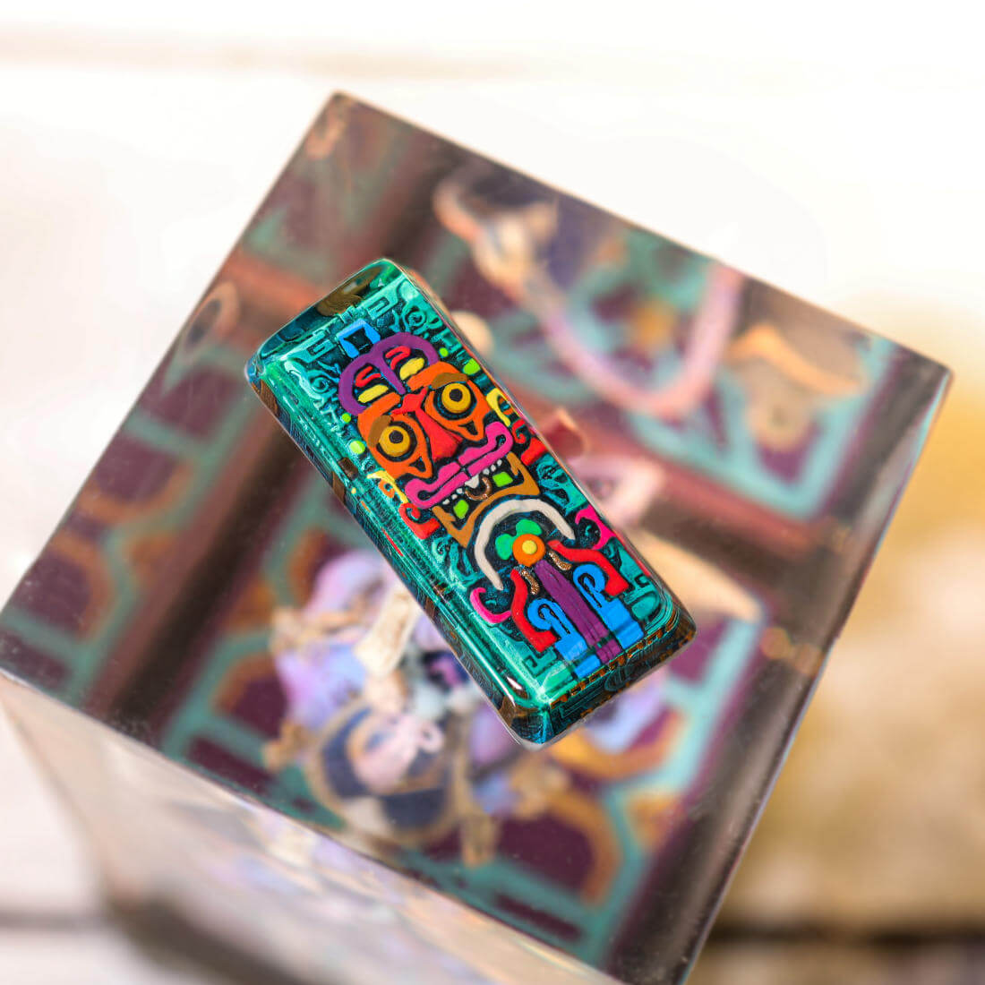 Aztec Totem Artisan Keycap 2 Aztec Totem Artisan Keycap