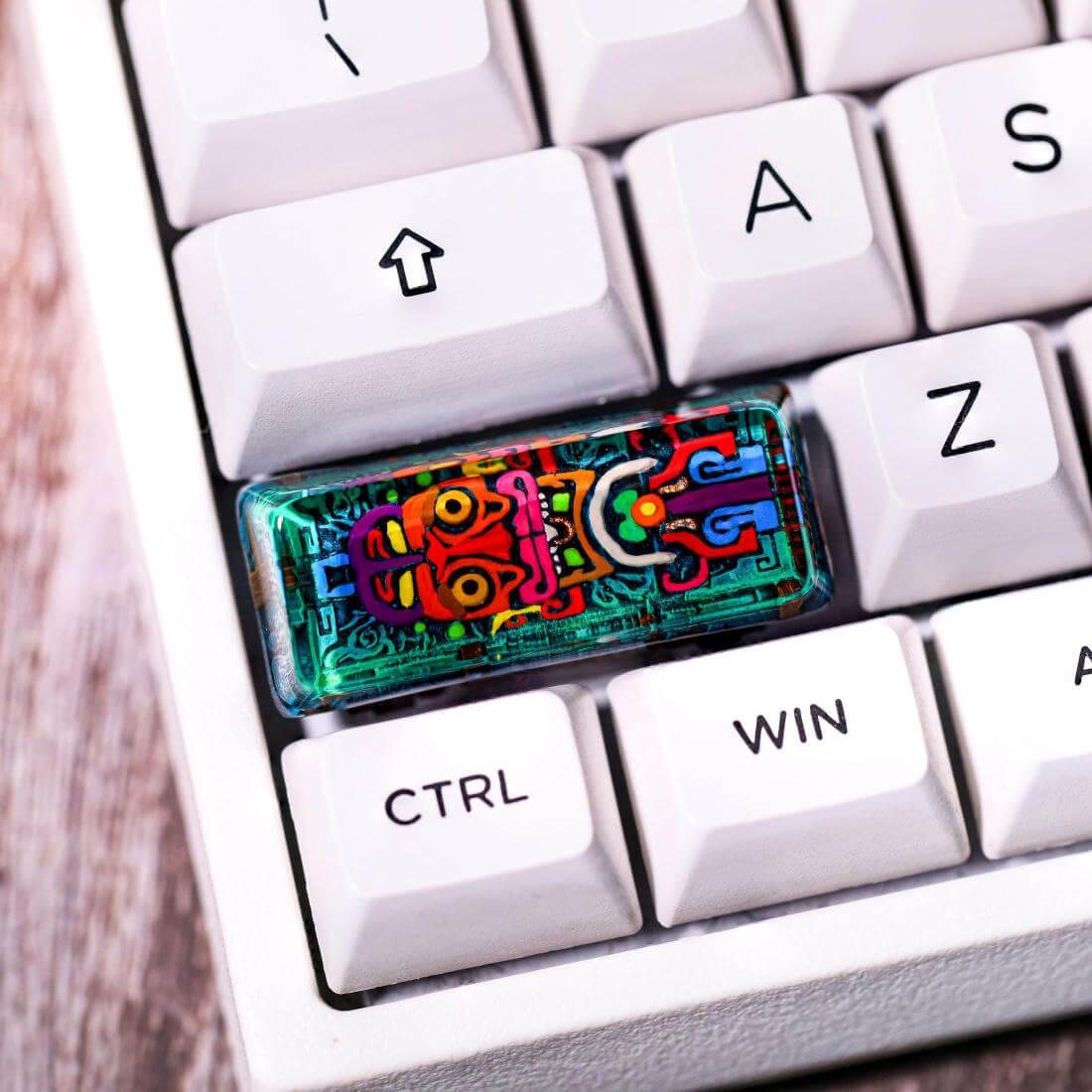 Aztec Totem Artisan Keycap 8 Aztec Totem Shift/Enter Keycap