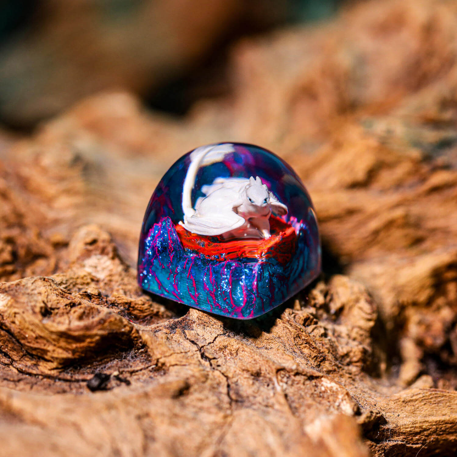 How to Train Your Dragon DOM Keycap 8 How to Train Your Dragon DOM profile Light Fury Keycap
