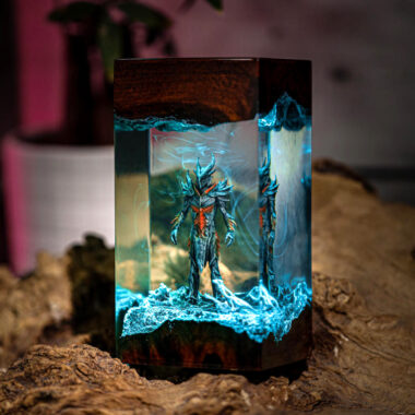 Skyrim Daedric Warrior Epoxy Lamp