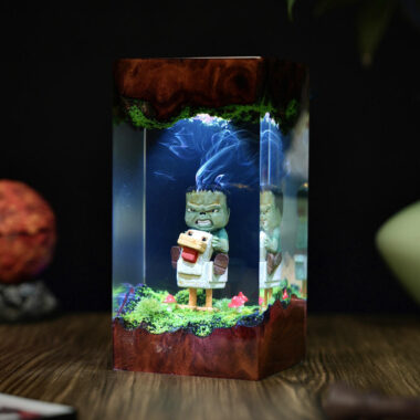 Chicken Jockey Minecraft Epoxy Lamp