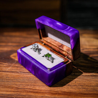 Custom Color 2 Slots Ring Box