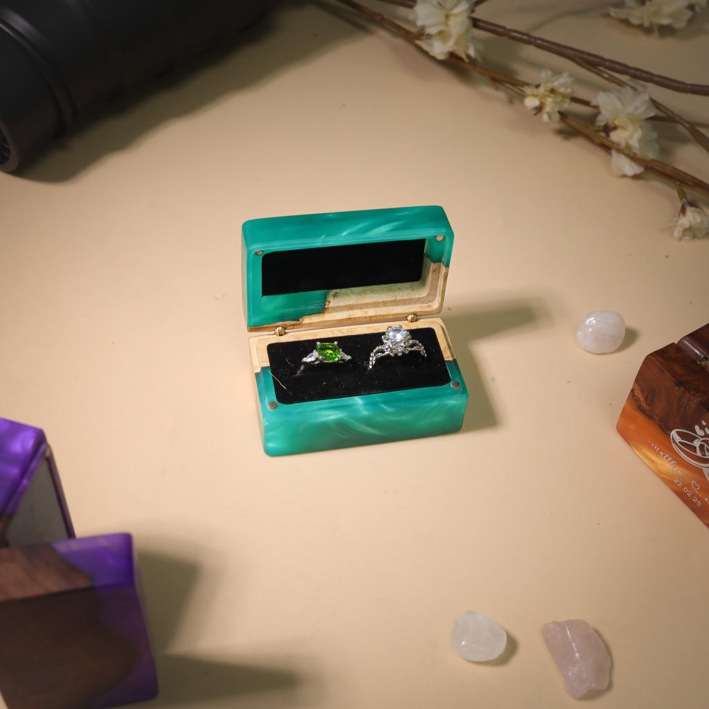 Custom Rectangle Double Ring Box 6 Customized Rectangle Ring Box
