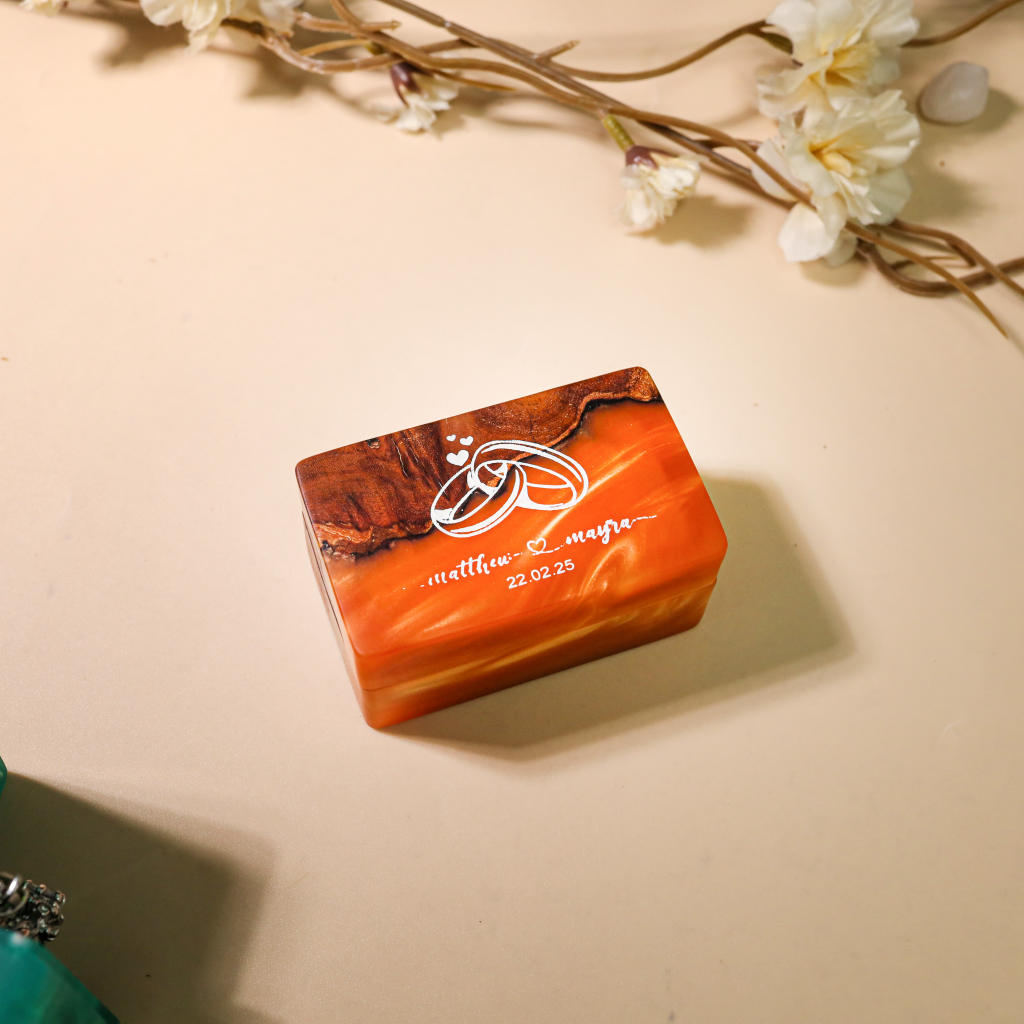 Custom Rectangle Double Ring Box 7 Customized Rectangle Ring Box