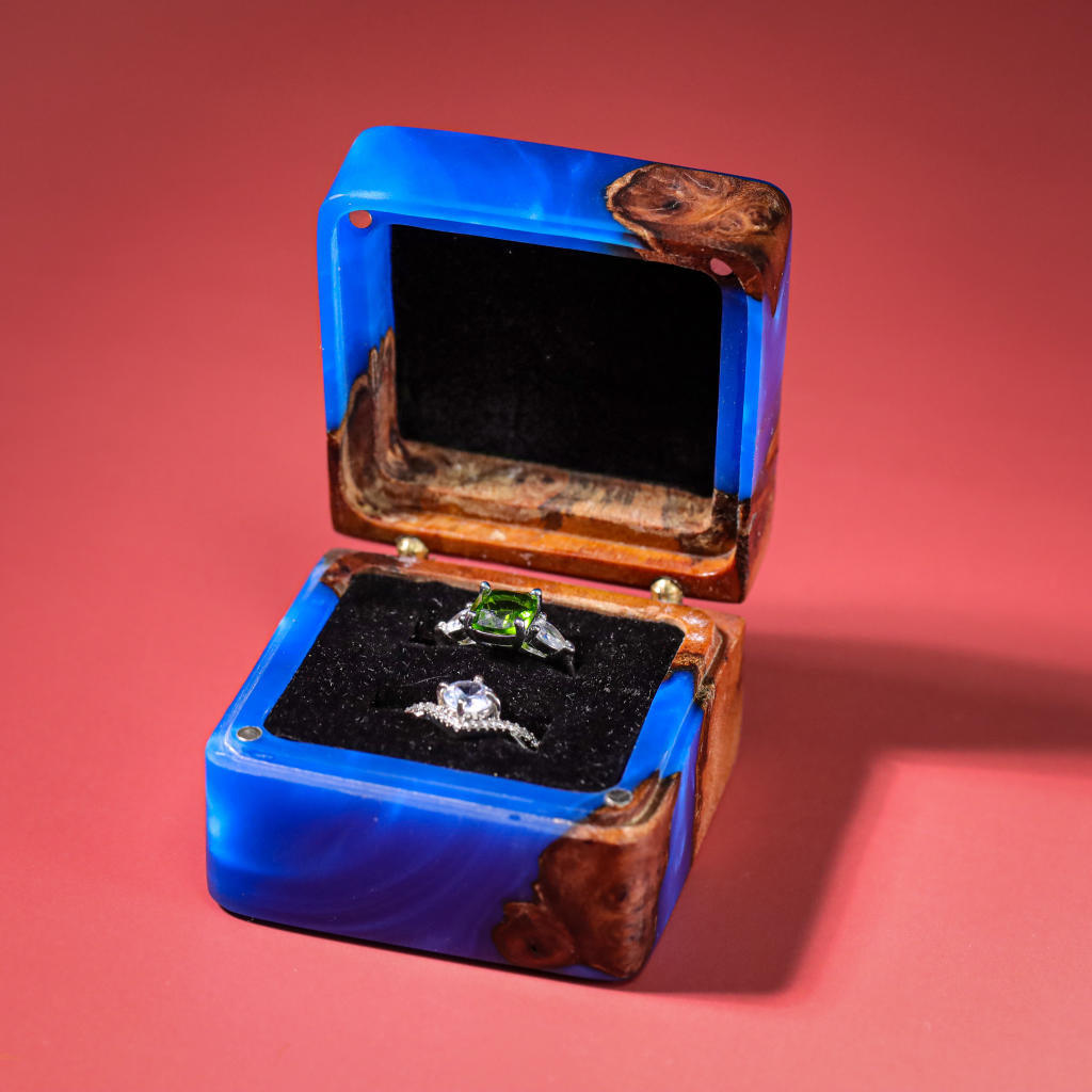 Custom Square Ring Box 3 Engagement Ring Holder Box