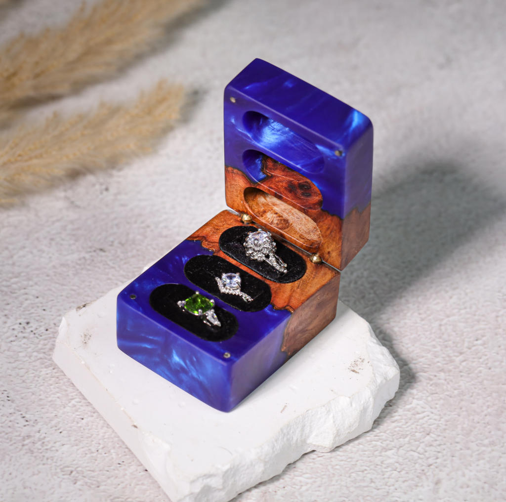 Custom Triple Ring Box 5 Custom Wedding Ring Box for 3 Rings