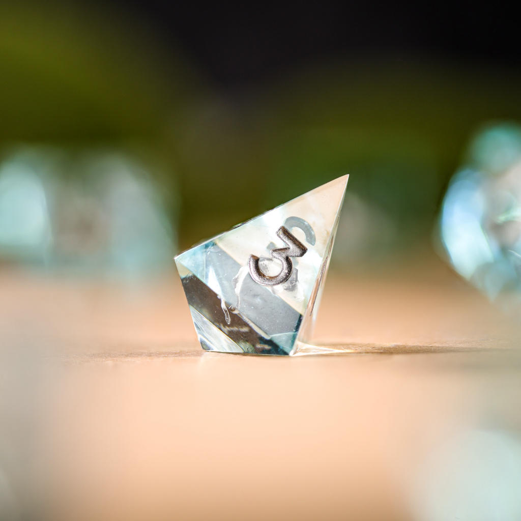 Blue Ocean DND Resin Dice 9 Ocean Resin DnD Dice Set