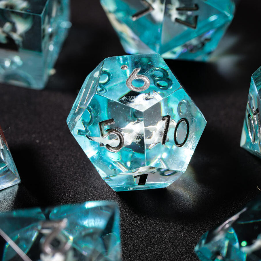 Blue Ocean DND Resin Dice 1 Blue Ocean DND Resin Dice