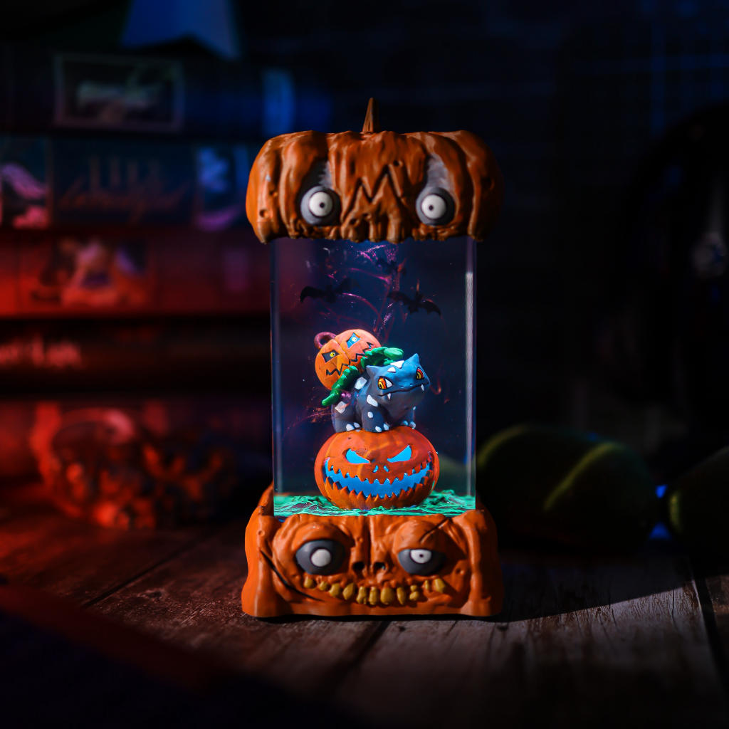 Bulbasaur Pokémon Halloween Lamp 6 Handmade Bulbasaur Halloween Desk Lamp