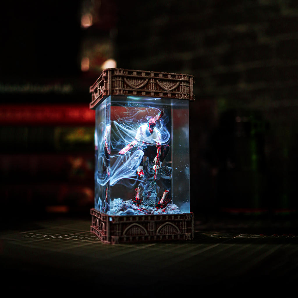 Infernal Hunter Night Lamp 2 Chainsaw Man Denji Resin Lamp