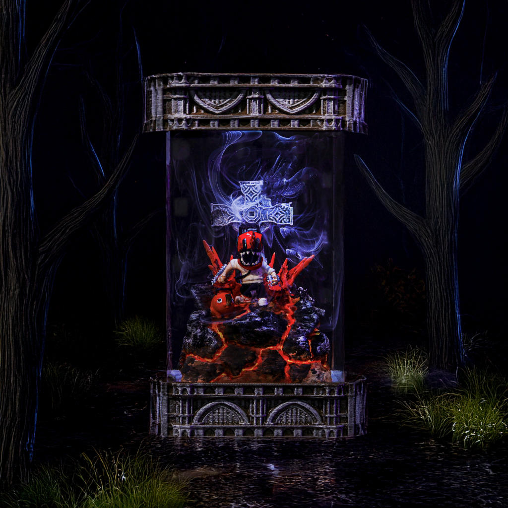 Infernal Hunter & Devil Companion Lamp 6 LED Light Chainsaw Man Pochita
